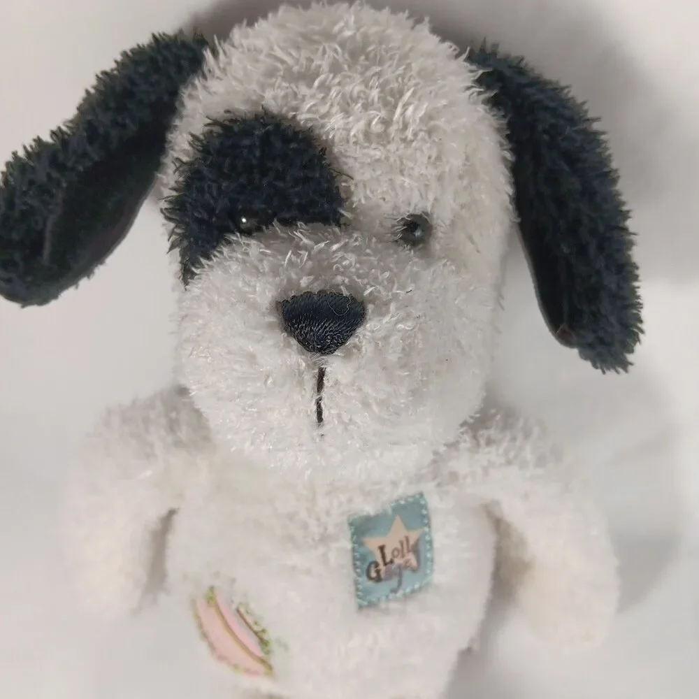 Aurora Plush Dog Puppy Lolly Gagz White w/ Patches Floppy Long Legs Lovey Pup